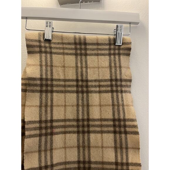 Burberry Vintage Scarf Classic Nova Check Pearl white Cream Lambswool Unisex - Picture 7 of 13